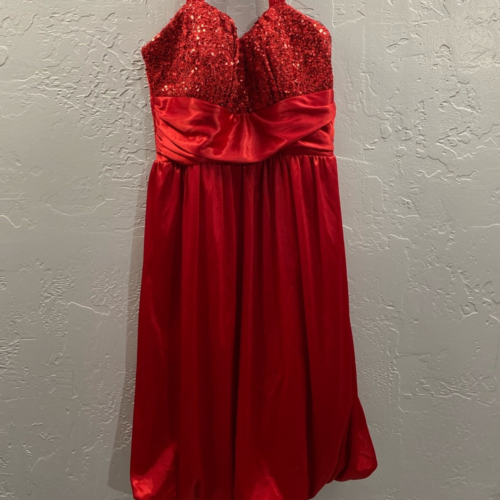 Red dress with sequins